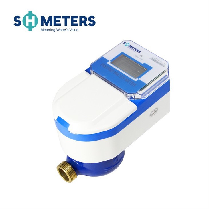 Brass Body R100 IC Card Smart Water Meter For Residential